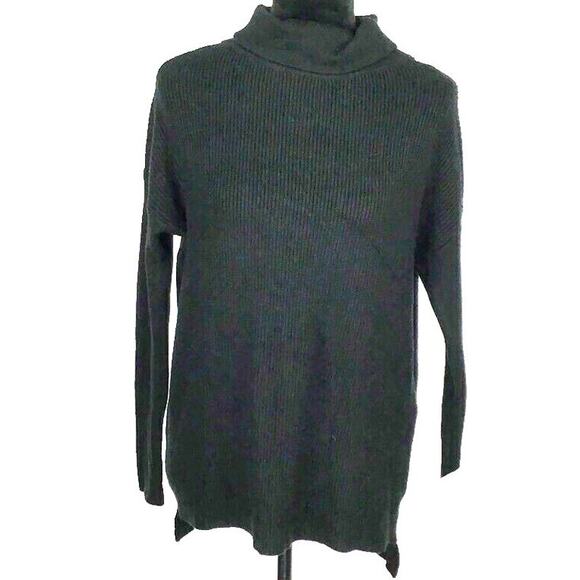 Devotion by Cyrus Ribbed Cowl/Mock Neck Pullover Sweater Sz Large in Black NWT - Picture 1 of 8